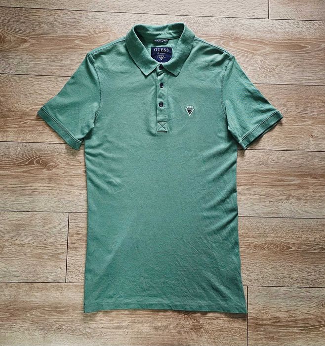 Tricou Polo GUESS verde – 100% Bumbac – Mărimea S