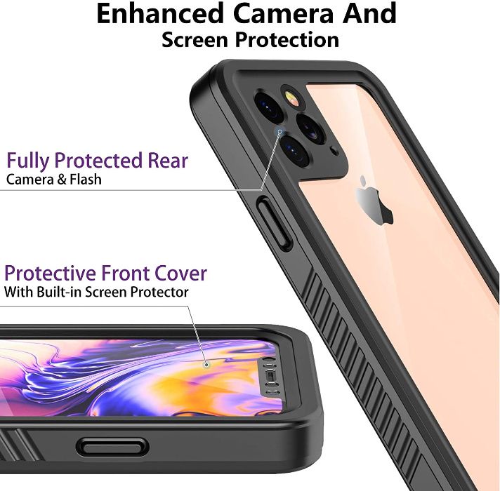 Husa antisoc 360 waterprof iPhone 15 Pro Max 12 mini 13 XS Max 14+ 16