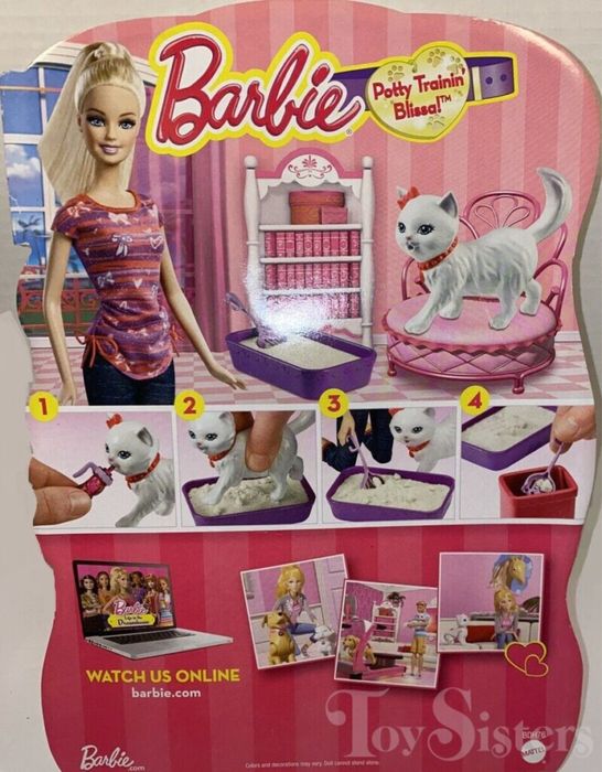 Barbie Potty Training Blissa/Taffy Барби кукла с куче/котка