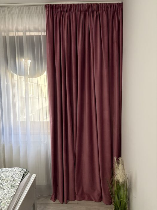 Vand draperii blackout roz prafuit