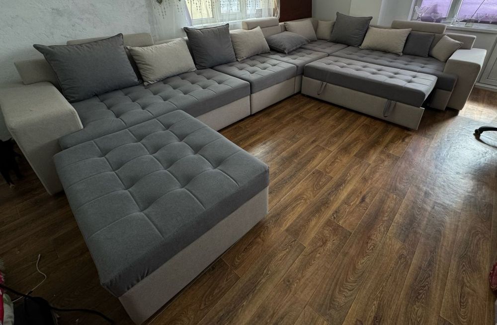 Диван, раскладной, пуфик