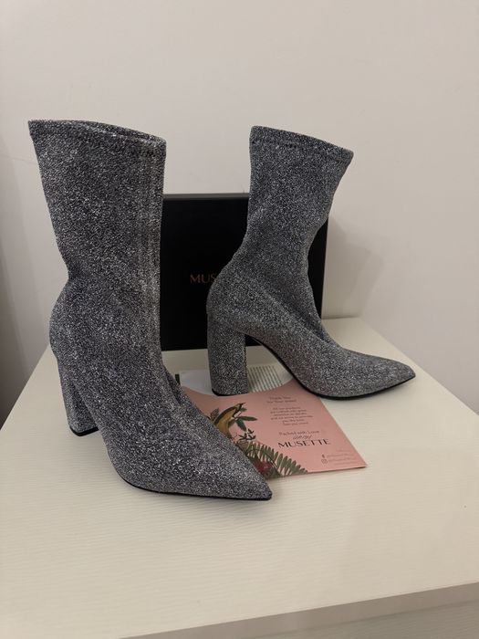 Botine Musette glitter marimea 38