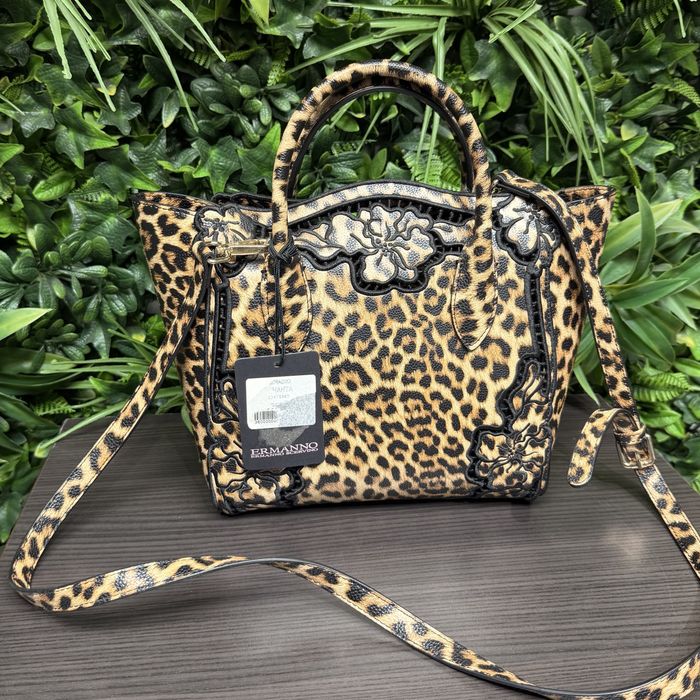 Оригинална дамска чанта Ermanno Scervino Small Tote Mila – Леопардова