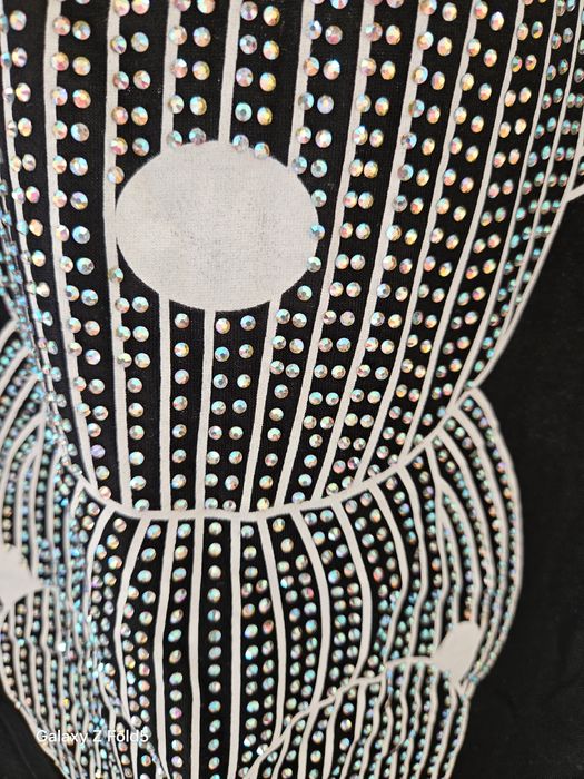 Дамска блуза  мече с камъни