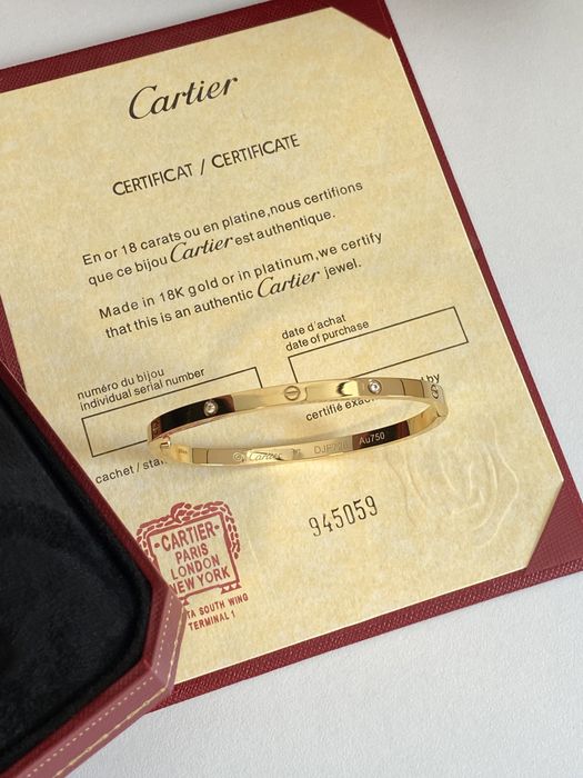 Brățară Cartier LOVE 17 Gold 750 Diamond