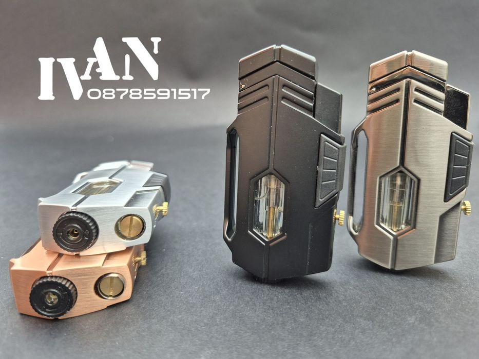 Запалка за пури с двоен джет Flabox  с вграден пънч за дупчене на пури