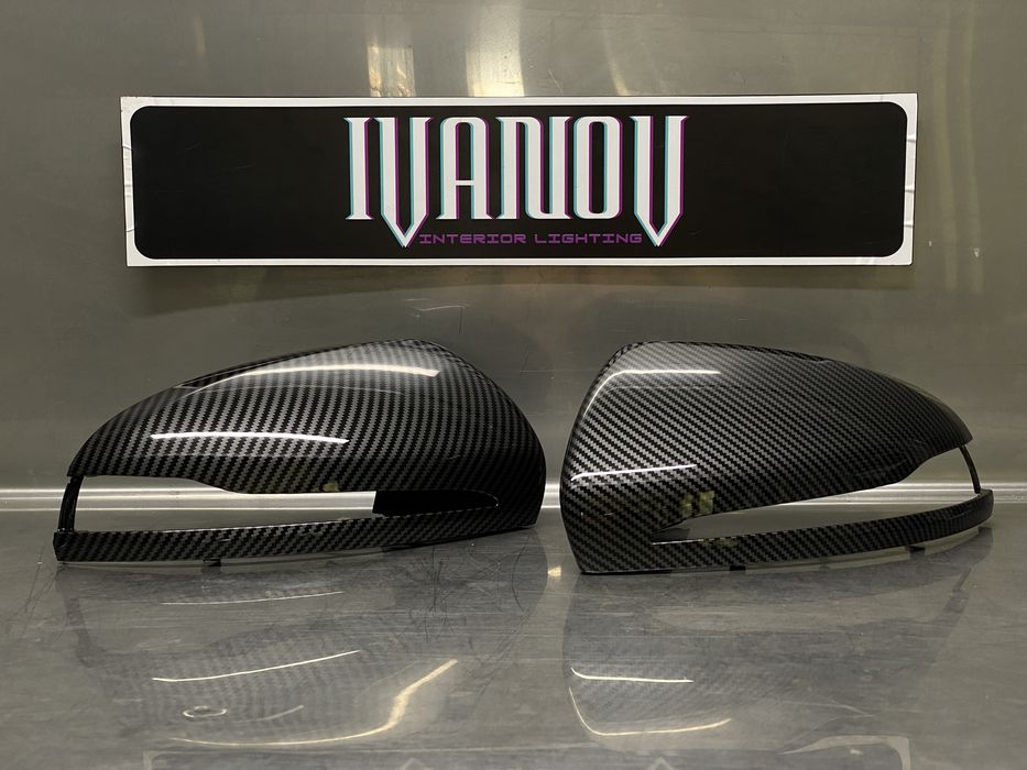 Mercedes-benz карбонови капаци (хидрографика) за странични огледала