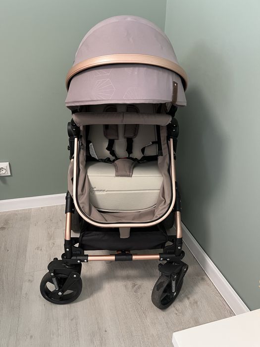 Комбинирана бебешка количка Chipolino - Хавана, златисто бежова