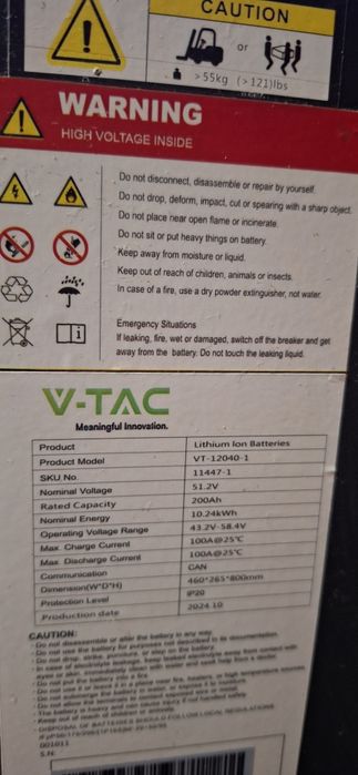 Батерии за соларна система V-TAC  10 KW