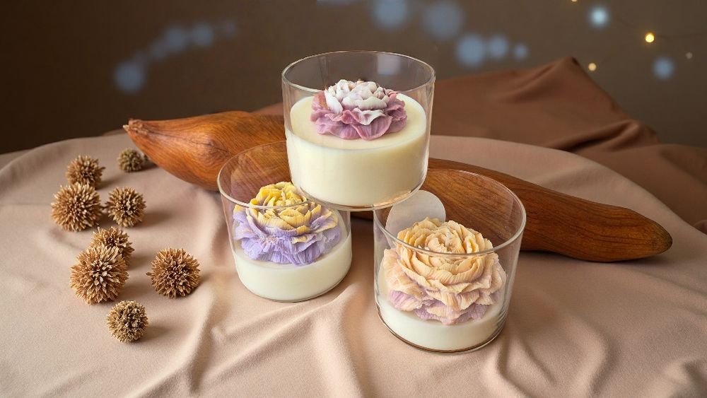 Свещи от естествен восък (Соев и Кокосов)