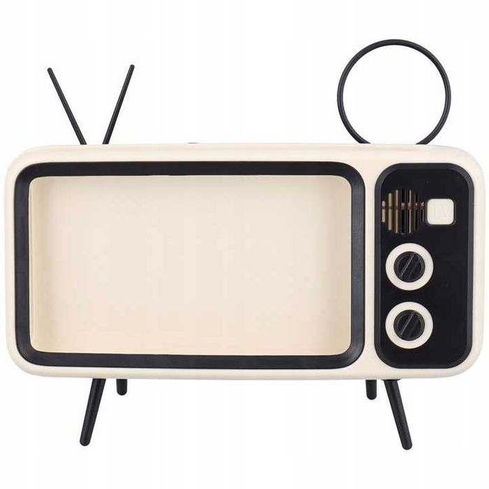 Атрактивна тонколона- поставка за телефон във формата на ретро тв