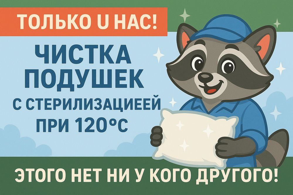 Чистка подушек из перьев