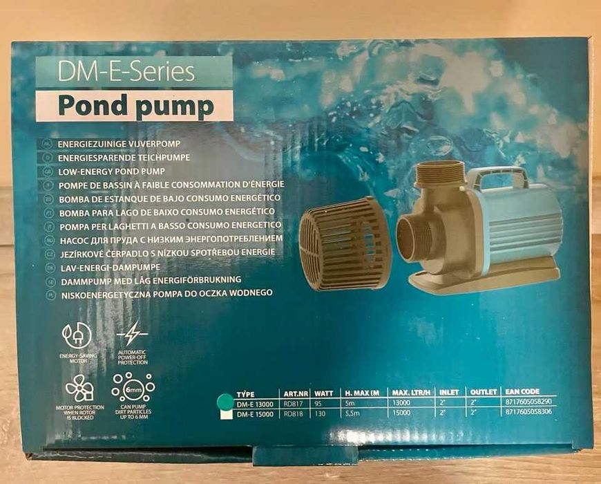 Pompă iaz / helșteu AquaForte DM-E 13000 - 13.000 L/h, 95W