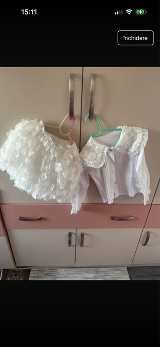 Set camasa + fusta fetite 3-4 ani