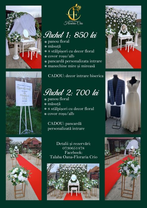 Decor disponibil pentru inchiriere