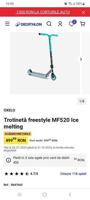 Trotineta freestyle MF500