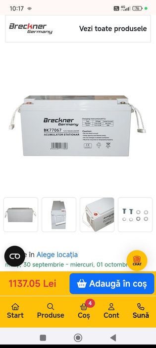 Baterie gel pentru sisteme   solare