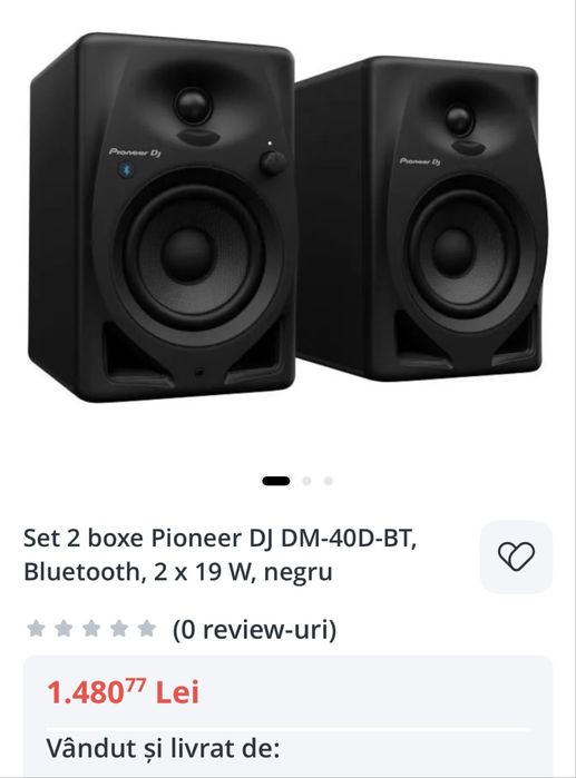 Boxe Pioneer DJ DM-40 active 2 x 19W bass puternic pret foarte bun