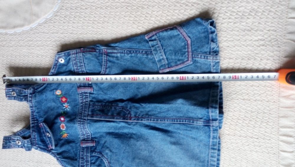 Нова бебешка дънкова рокля - сукман C& A за ръст 92