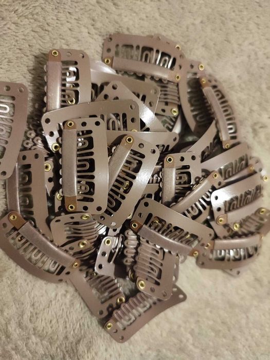 Клипси/щипки/фиби за поставяне на коса/екстеншъни, + силикон, 28/32мм