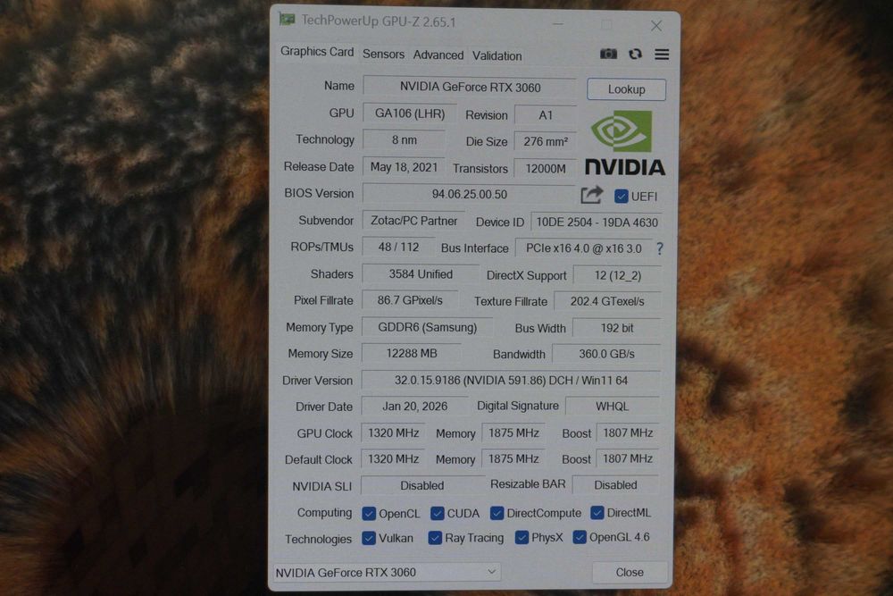 RTX 3060 12GB Zotac Twin Edge OC Nvidia GPU видеокарта/ вкл. ДДС