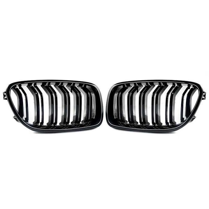 Set Grile/Nari Duble M Style Radiator Bara Bmw Seria 5 F10/F11 Negru Lucios , NOI
