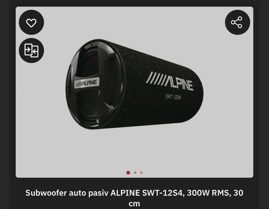 Subwoofer Alpine swt-12s4