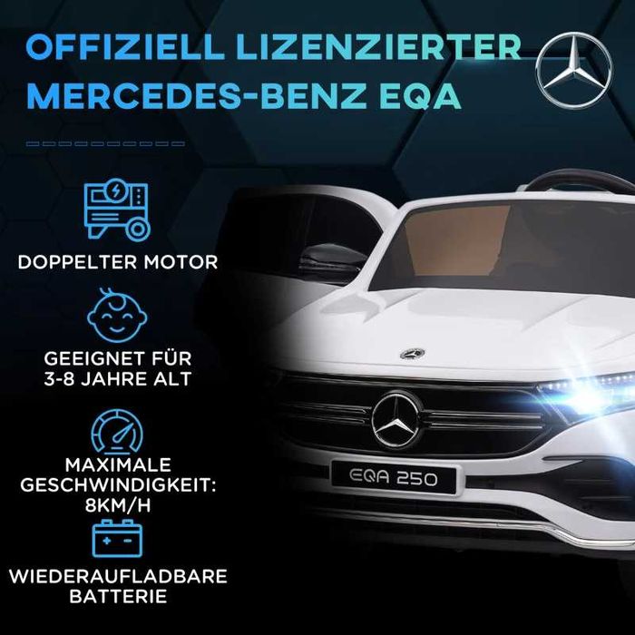 Електрическа детска количка HOMCOM, лицензирана за Mercedes-Benz EQA