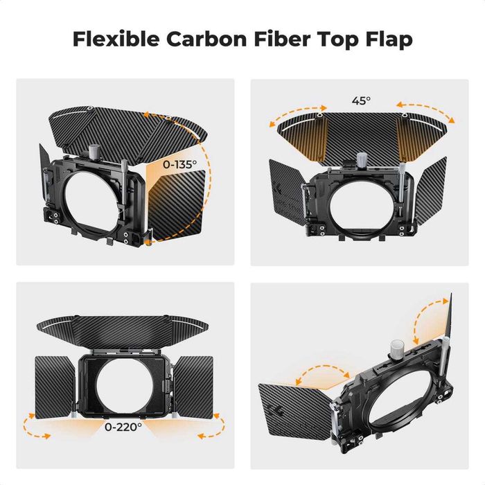 K&F Concept карбонов Matte Box за камери и обективи