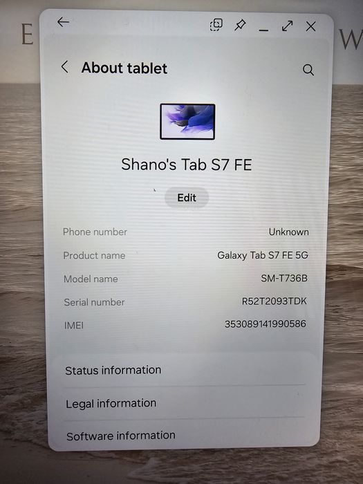 Samsung Galaxy Tab S7 Fe 5G