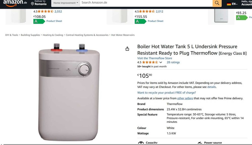 Incalzitor electric Thermoflow DS 5U