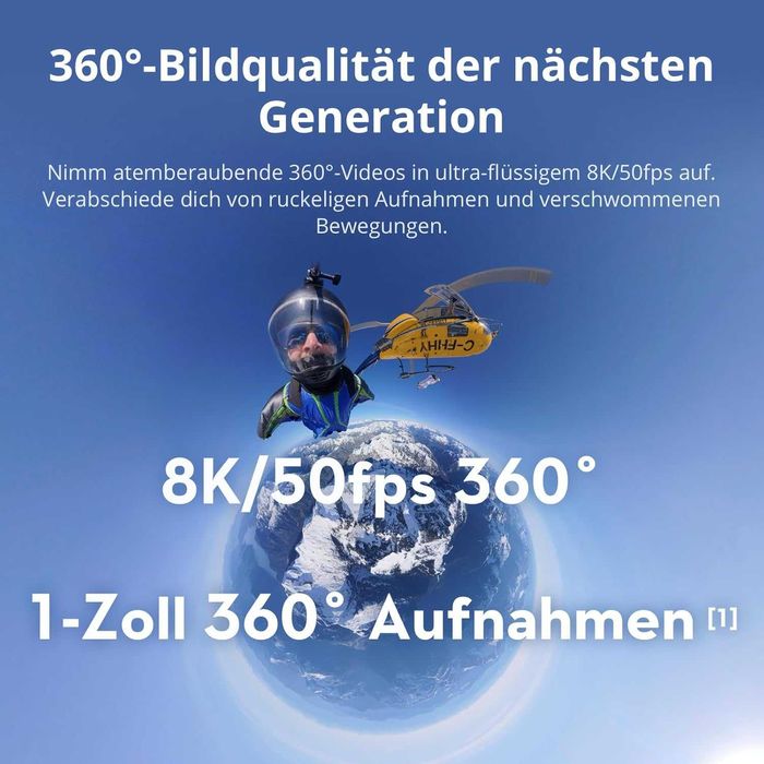 Екшън камера DJI Osmo 360 Essential Combo, Фабрично Запечатана