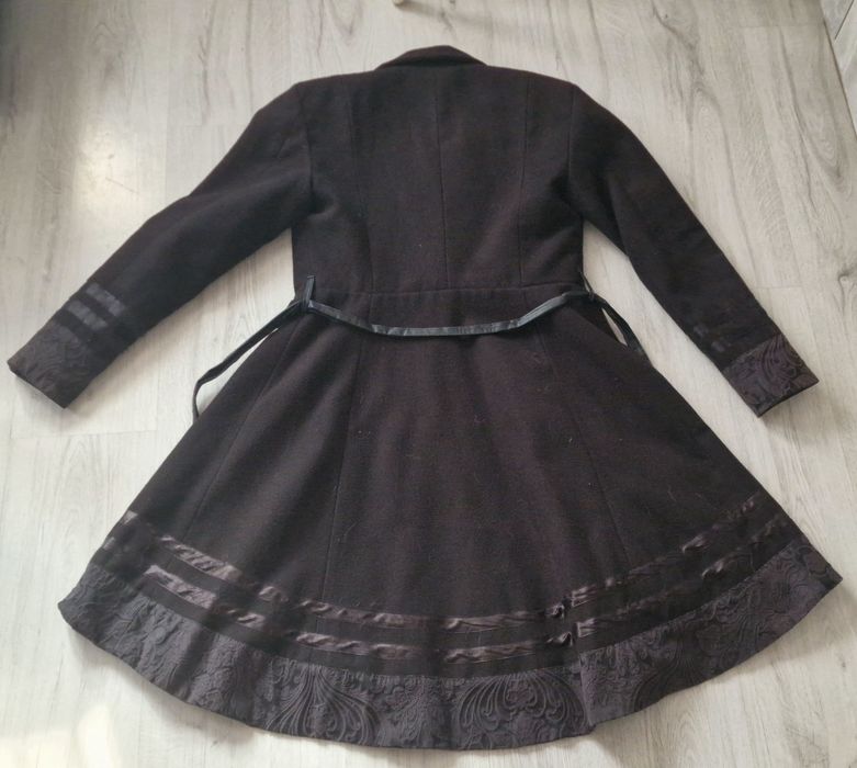 Дамско палто от кашмир с колан L