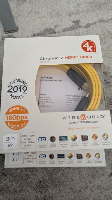 WireWorld Chroma 7+ HDMI 4К 18 GBps Кабели