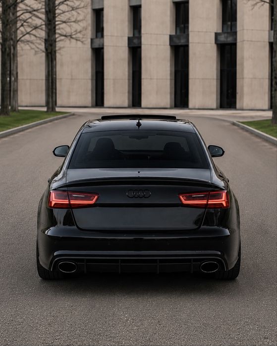 Дифузьор с ауспухови накрайници стил RS6 Audi A6 S-Line/S6 Sedan/Avant 2015-2018