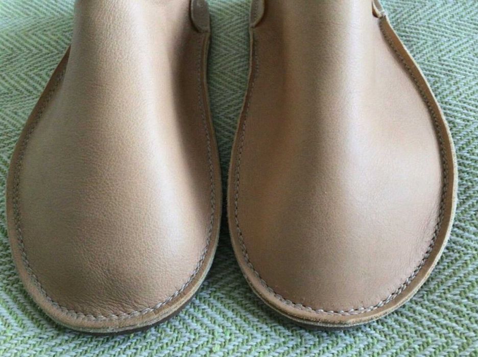 Унисекс Po-Zu меки кожени обувки-пантоф – размер 40-41