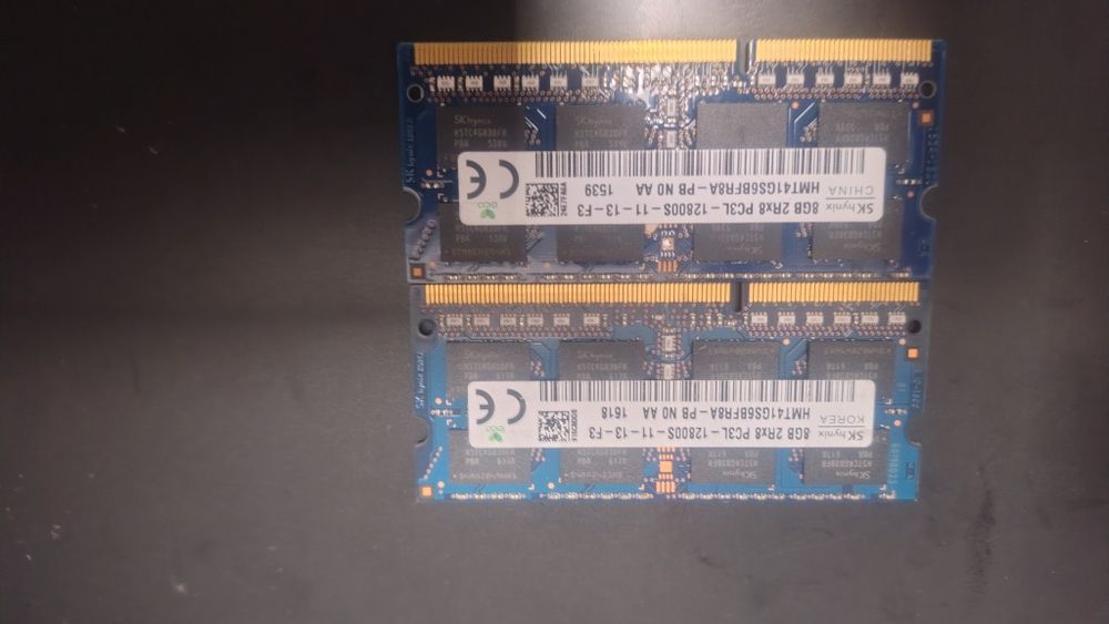 Kit 16gb 2x Memorie Laptop 8GB ddr3 Pc3 Pc3L 10600s 12800s