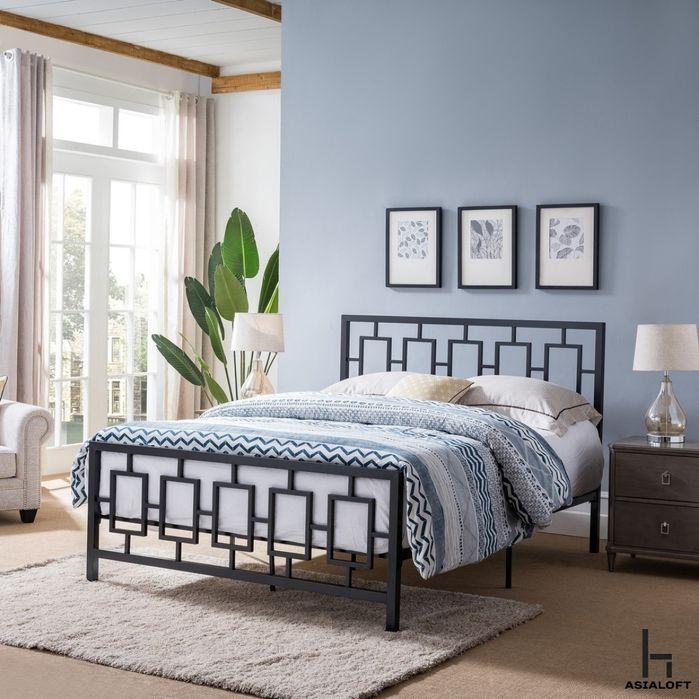 Металлическая Кровать Двухспальная, Темир Кровать Стиле Лофт,