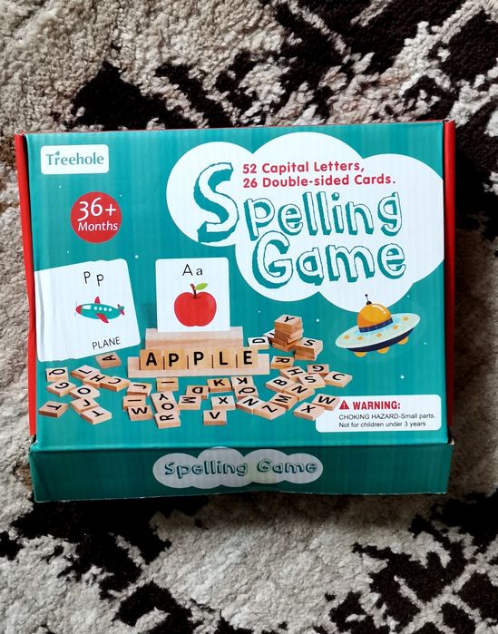 Set Alfabet Montessori cu litere din lemn Arelair Magic Box