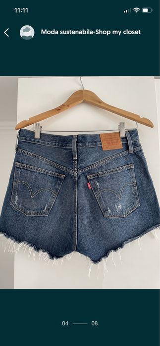 Blugi scurti LEVIS bumbac masura 29 albastru deschis/albastru inchis