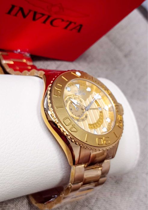 Ceas Invicta Grand Diver GMT Automatic Gold Dial -Barbati
