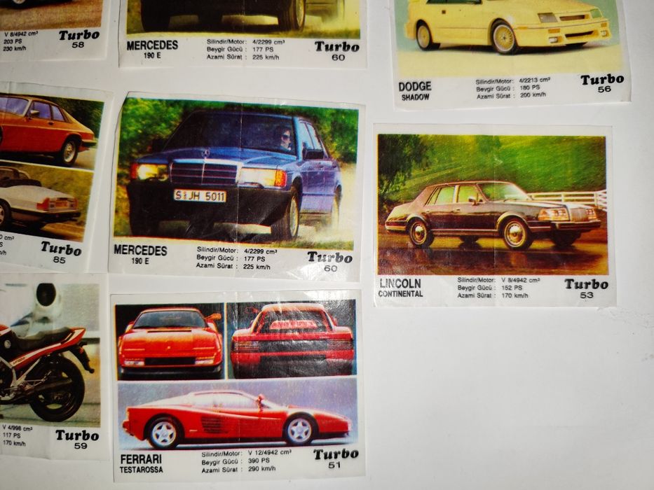 Картинки от дъвки Турбо - ретро листчета