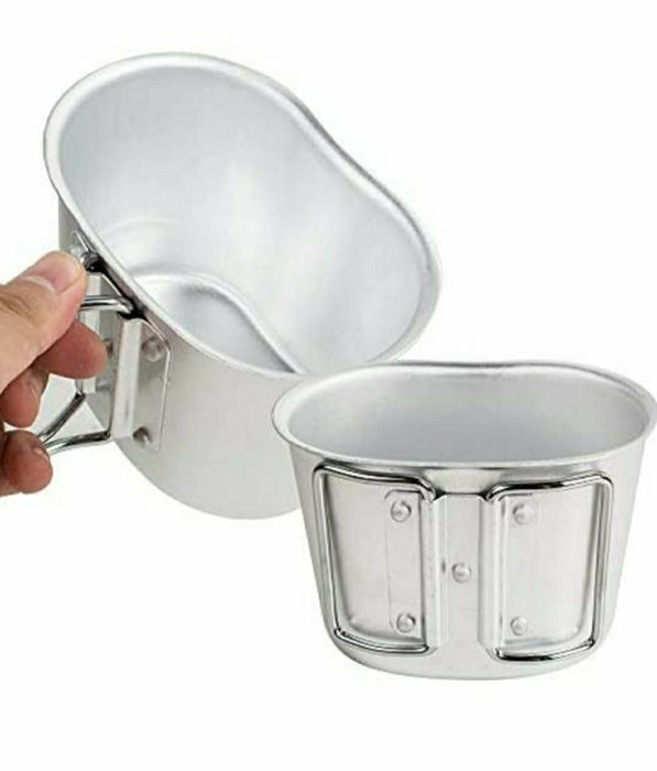 Манерка за вода  1л с канче за храна и тактически калъф с клипси