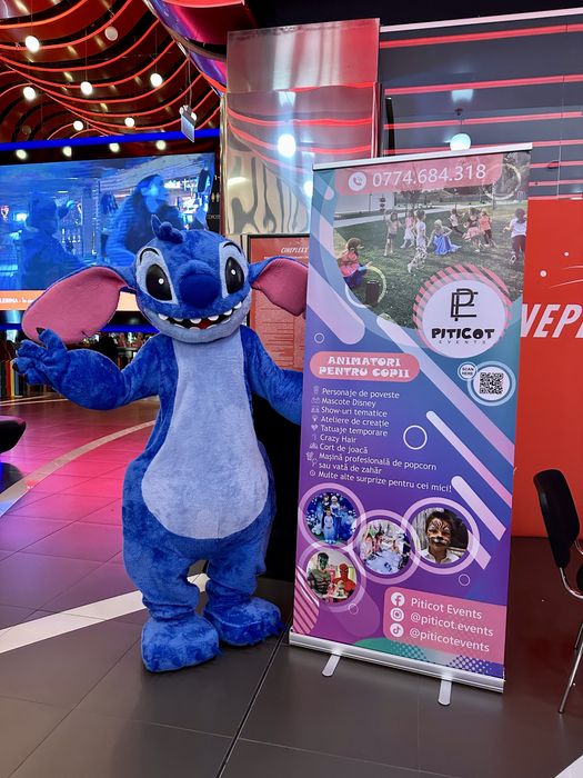 Animatori petreceri copii | Mascote Stitch, Marshall, Minnie şi Mickey