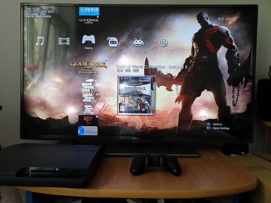 PS3 modat HEN 250 GB + 30 jocuri (GTA V, Red Dead, God of War, NFS)