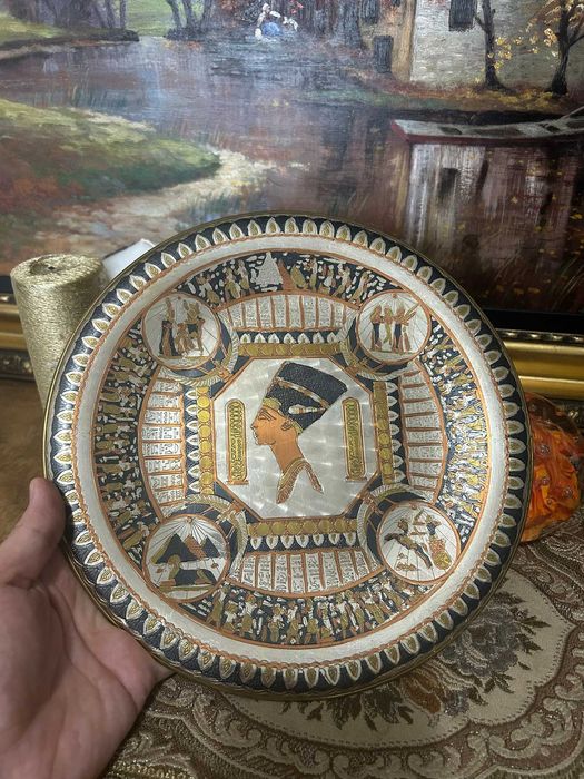 DN944 Superba Farfurie de alama tema Egypt 15cmd  315g