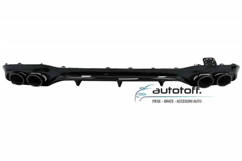 Difuzor bara spate E53 AMG Mercedes W213 E-Class (16-22) Negru lucios