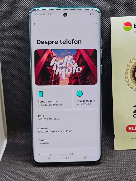 Telefon Motorola Edge 60 Fusion (Ag29 Siraj b.34938.1) Garantie 2 ani