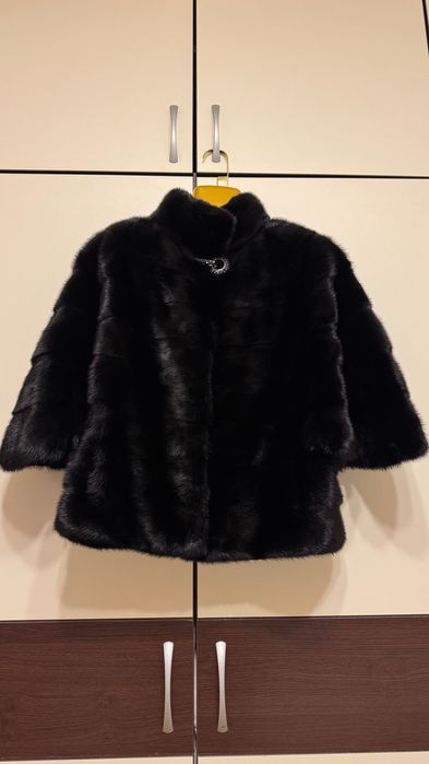 #125 Късо палто от норка.Визон.Яке от норка. Естествена кожа с косъм.