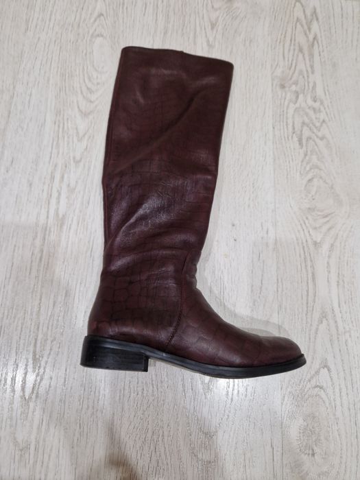 Сапоги демисезонные кожа